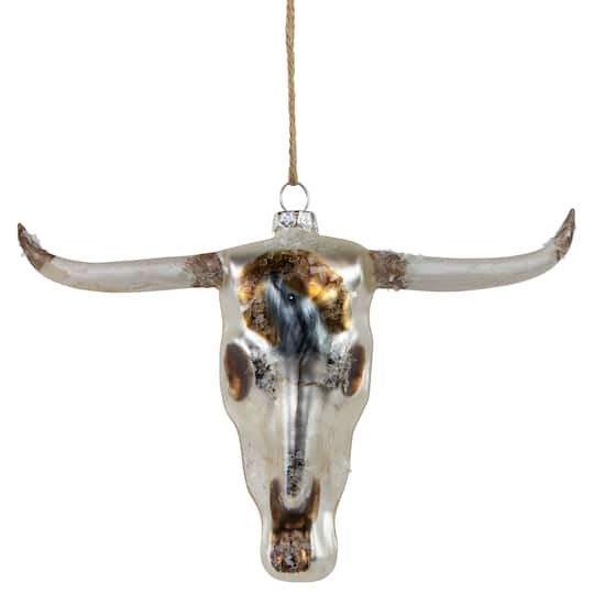 Longhorn Glass Christmas Ornament
